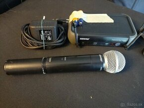 Predám bezdrôtový orig.mic shure sm 58 prijímač a mic.