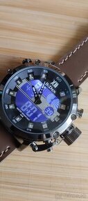 hodinky AVIATOR MILITARY BIDEN LED MULTIFUNKČNÍ CHRONOGRAF