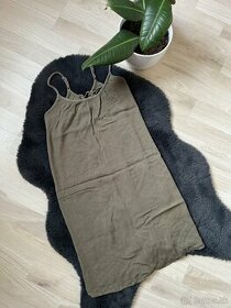 Zelene khaki mini letne šaty na ramienka Cropp - 1