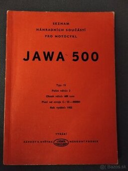 Jawa 500 OHC katalog náhradných dielov - 1