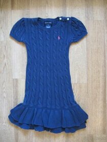 Pletené šaty Ralph Lauren originál Tmavomodré - 1