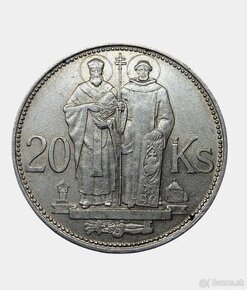 Vzácná 20 koruna 1941 Magnetická Slovenský Stát