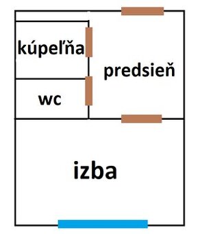 Predám garsónku v pôvodnom stave