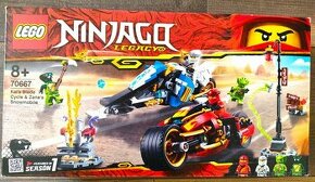 LEGO NINJAGO 70667 Kaiova ozbrojená motorka a Zanov snežný