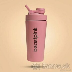 Šejker Steel 650 ml Pink - BeastPink (poškodený,ale funkčný)