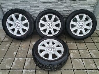 Alu disky 5x112 R16 VW + 205/55 R16 letné pneumatiky - 1