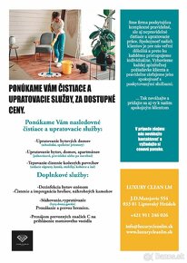 LuxuryCleanLm upratovanie čistenie tepovanie Liptov