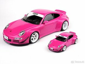 Ružové PORSCHE – 911 997-2 RWB COUPE 2008 1:18 a 1:43