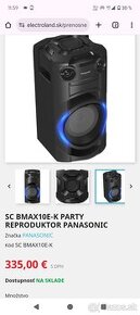 Aktívna bedna Panasonic cd tmax10