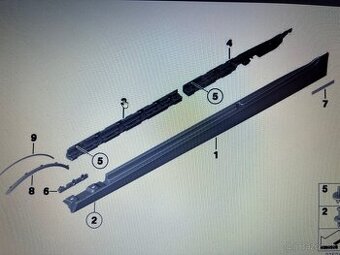 Pravý predný držiak prahov BMW F10, F10 LCI, F11, F18