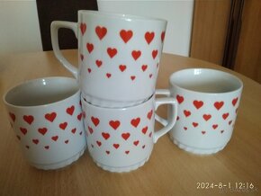 4x retro hrnky, nepoškozené 0,25 l - 1