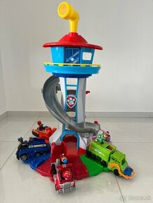 Paw patrol veľká  vysoká veža plus autíčka s panákom