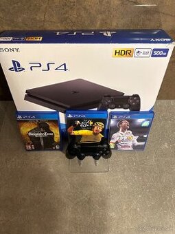 Ps4 slim 500 GB + hry