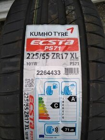 225/55 R 17 101 W XL letné + alu.