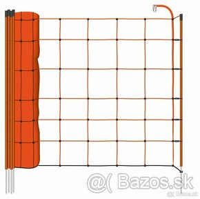 Sieť pre ovce, výška 90 cm, 50 m, 14 tyčov, oranžová Basic - 1