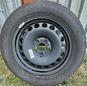 2 ks plech disky VW 5x112 r16 + zimné Uniroyal 205/60 r16 - 1