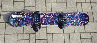 Predam snowboard RAVEN s viazanim a puzdrom, vyska 150cm