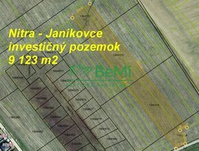 Nitra Janíkovce - investičný pozemok 9 123 m2   ID 494-14-MI