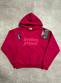 Broken Planet Hoodie - Fuchsia Pink