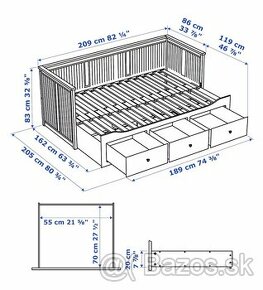 Hemnes rozkladacia postel