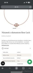 Alo diamonds naramok - 18k ruzove zlato