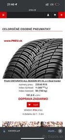 Pirelli CINTURATO ALL SEASON SF3 XL s-i 235/45 R18 Y98