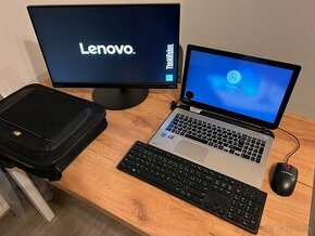 Toshiba Satellite L50-B-175 gold + Lenovo ThinkVision T23i - 1