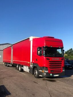 SCANIA R410 plachta EURO6 + tandem