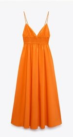 Letné oranžové šaty Zara - 1