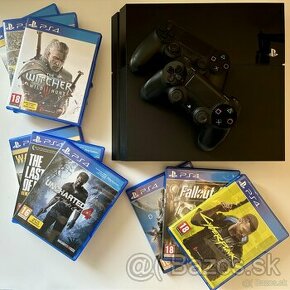 PS4 Playstation 4 500GB + 2 ovládače + 9 hier