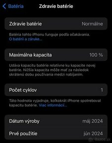 iPhone 15 Pro, 256GB, Čierny titán