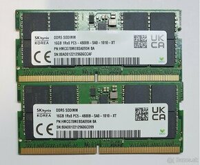 2x 16GB DDR5 SO-DIMM 4800MHz CL40