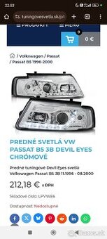 Predám svetlá Devil eyes Passat B5