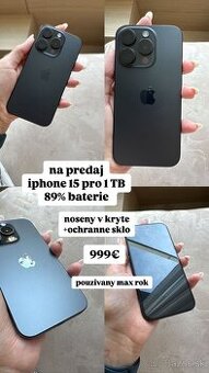 Apple iPhone 15 PRO 1TB Black Titan