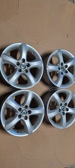 Predám 4ks originál alu Škoda 15"-5x100