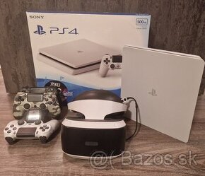 PlayStation 4, 3x ovládač, hry, VR súprava, 2,5TB