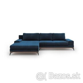 Tmavomodrá zamatová pohovka - Značka Windsor & Co Sofas