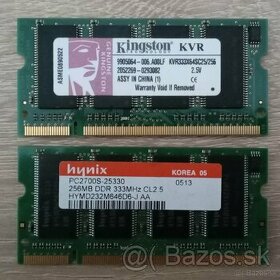 RAM 2 x 256 MB DDR/333 do notebooku