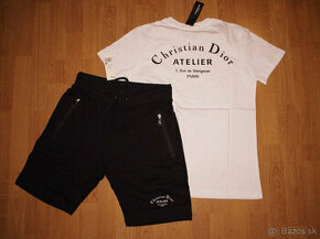Christian Dior pánska súprava teplákové šortky + tričko - 1