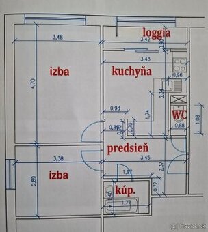 2-izbový byt pri Jazere, prenájom - 1