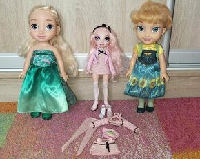 Predám bábiky Elza, Anna a Rainbow High