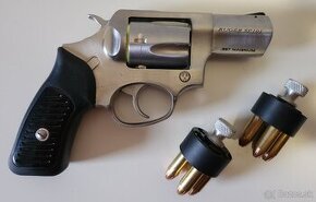 Ruger SP101, 357 mag., nestrielany, puzdro, naboje