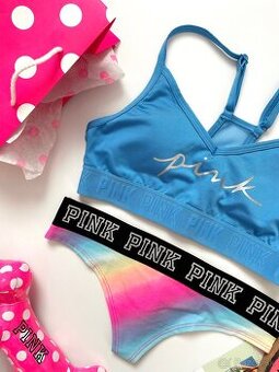 Victoria’s Secret PINK modra športova podprsenka XS - 1