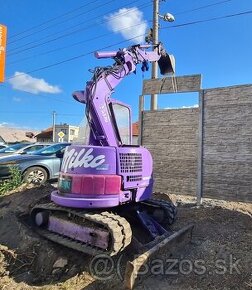 Predám minibager komatsu pc28uu - nulová otoč a teleskop