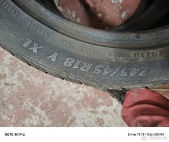 letne pneu 245/45r18