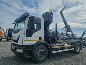 NOVÉ IVECO 180E28 RUKA HIAB 158 + NOSIČ KONTEJNERU 10T - 1