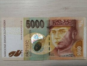 Stare bankovky, 5000 korún, 1000 korún, 500 korún