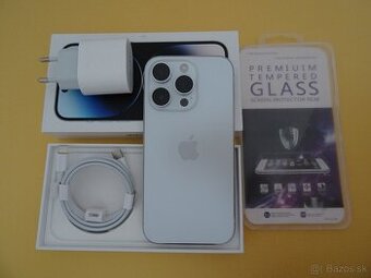 iPhone 14 PRO 256GB SILVER - ZÁRUKA 1 ROK - VELMI DOBRÝ STAV