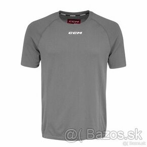 Tričko CCM SS Premium Training Tee Dark Grey, veľ. M, NOVÉ - 1