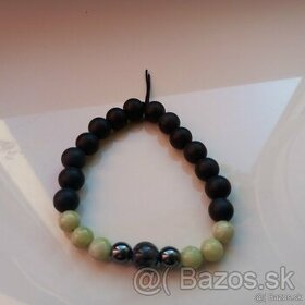 Pánsky energetický ramok: onyx - hematit - labradorit - jade